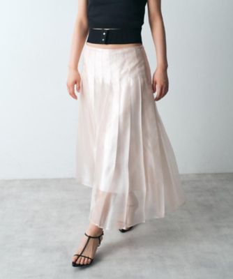CODE A (Women)/コードエー ｓｈｉｎｙ　ｓｈｅｅｒ　ｐｌｅａｔｅｄ　ｓｋｉｒｔ（２００２４３３６３７）