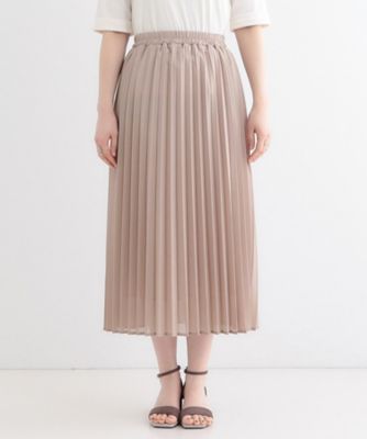 S－LL】カジュアルにもきれいめにも 光沢シフォン プリーツ