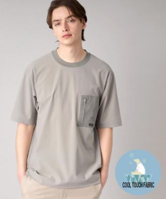 【接触冷感】ハイストレッチ　トリコットポケットＴシャツ（２００２４３３７０８）