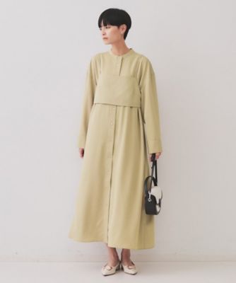 MAMC ワンピース シャツ セット andGIRL掲載》ビスチェセットシャツワンピース【洗濯機