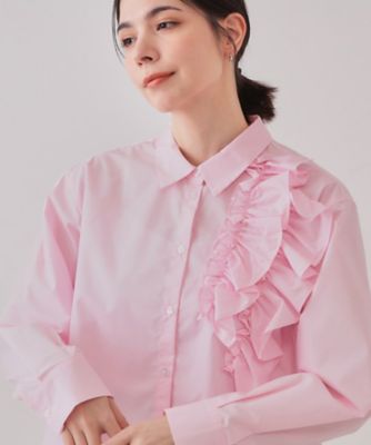 【SALE】OPAQUE.CLIP (Women)/オペークドットクリップ 《andGIRL掲載》フリルデザインシャツ(2002433758) ピンク072 トップス【三越伊勢丹/公式】