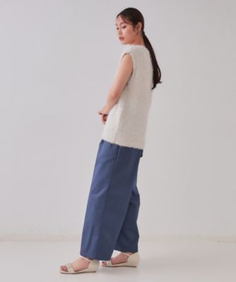 ハイウエストフロントＺＩＰワイドパンツ【洗濯機洗い可】（２００２４３３７６８）