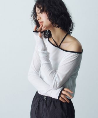 CODE A (Women)/コードエー bicolor neck design tops(2002433769)