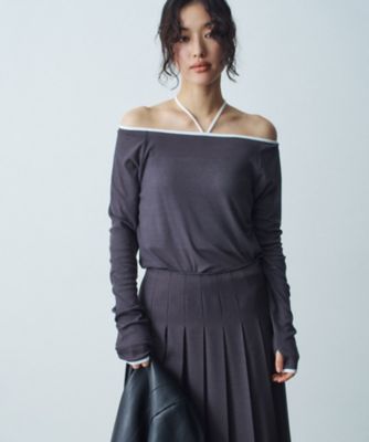 Tシャツ・カットソー threetimes One-shoulder drape top 5BNY373 threetimes】 One-shoulder drape top /追跡付 (threetimes/T