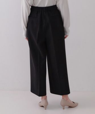 ウールライクストレッチ　ワイドクロップドパンツ【洗濯機洗い可】（２００２４３３７９０）
