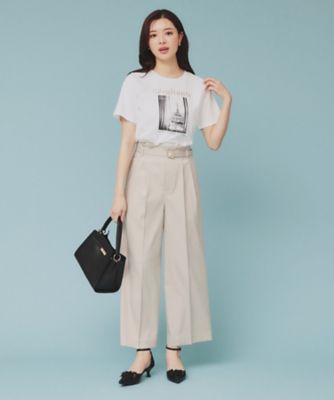 箔プリントショート丈Ｔシャツ【ＵＶ／接触冷感／洗濯機洗い可】（２００２４３３８０７）