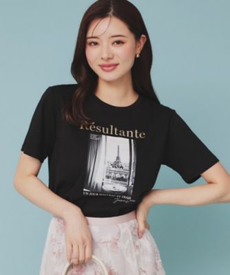 箔プリントショート丈Ｔシャツ【ＵＶ／接触冷感／洗濯機洗い可】（２００２４３３８０７）