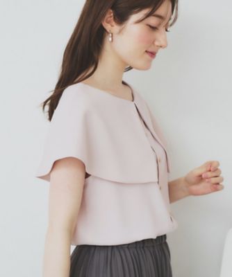 前後2wayオフショルカラーブラウス【洗濯機可