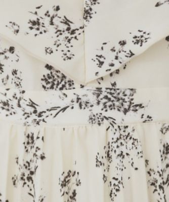 《美人百花掲載》フリルプリーツ花柄ワンピース【洗濯機洗い可／イージーアイロン／防シワ】（２００２４３３８２６）