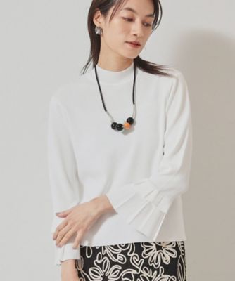 ＜SUNAUNA (Women)＞◆【春色／袖口プリーツ】ハイネックニット（２００２４３３８９５）