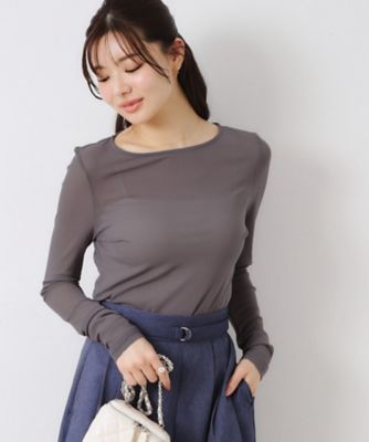 チュールクルーネックＴシャツ（２００２４３４０８６）