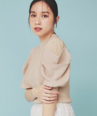 ＜index (Women)＞シアーレイヤードスリーブニット【洗濯機洗い可】（２００２４３４１３２）