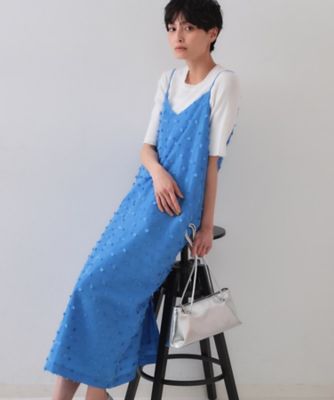 【SALE】OPAQUE.CLIP (Women)/オペークドットクリップ リボンジャカードキャミワンピース(2002434153) アオ092 ワンピース・ドレス【三越伊勢丹/公式】