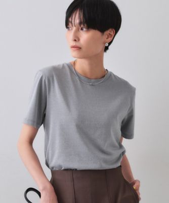 ＜OPAQUE.CLIP (Women)＞ラメベーシックＴシャツ【洗濯機洗い可】（２００２４３４１５５）