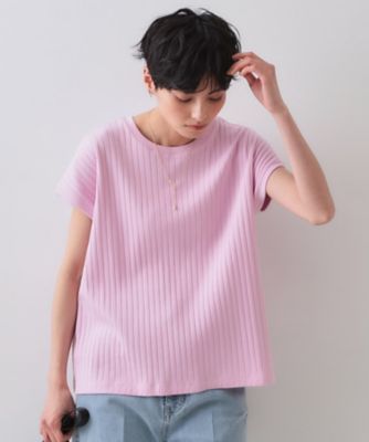 【SALE】OPAQUE.CLIP (Women)/オペークドットクリップ ワイドリブフレンチTシャツ(2002434178) ピンク071 トップス【三越伊勢丹/公式】