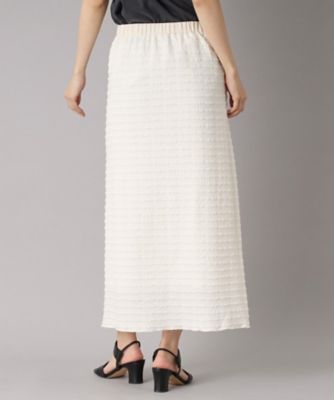 エブール ebure ホワイト フレアロングスカート 【公式通販】