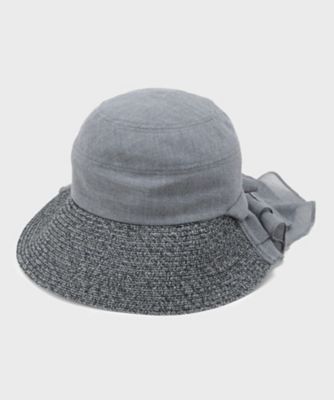 ＜LAURA ASHLEY＞【日差し対策におすすめ！ツバ大きめ】前ツバブレード　布帛コンビハット（２００２４３４２３６）