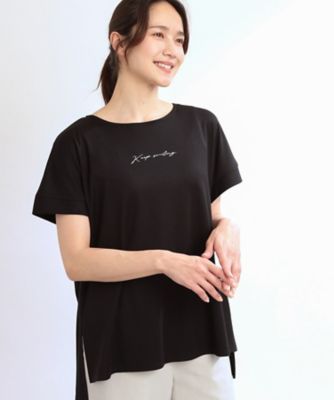 E‐QUALITY】チュニック丈ロゴTシャツ（2002434463