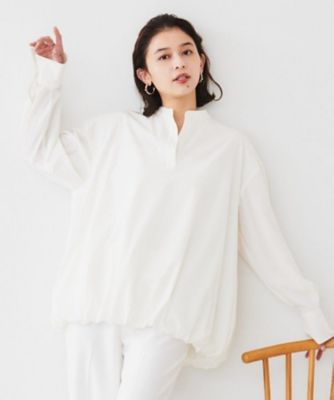 【SALE】【送料無料】UNTITLED L (Women/大きいサイズ)/アンタイトルL【朝比奈 彩×Oggi×UNTITLED スペシャルコラボ】バルーンヘムブラウス(2002434510) シロ003 トップス【三越伊勢丹/公式】