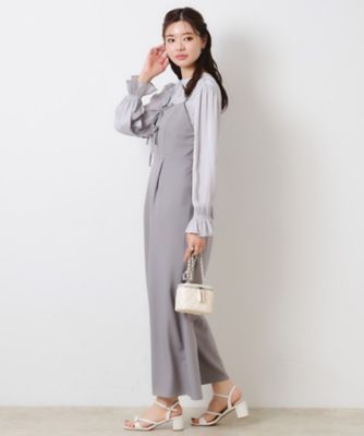 Rene 　美品リボンブローチ付きスーツ ウールタッチリボンサロペット - オールインワン通販 | 人気