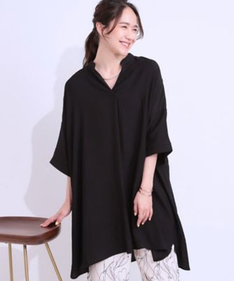 SHOO LA RUE (Women)/シューラルー 【洗える／Ｓ－ＬＬ／接触冷感】涼しく楽に体型カバー　ゆったりチュニックワンピース（２００２４３４７２５）