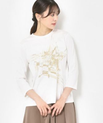 ＜CORDIER (Women)＞【Ｍ～４Ｌサイズ／洗える】アリオリティスムース七分袖プルオーバー（２００２４３５４６４）