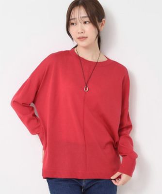 ZEGNA 【SALE】CORDIER (Women)/コルディア【M~3Lサイズ】スーパーマイフィル48 プルオーバーニット アカ061 トップス【三越伊勢丹/公式】
