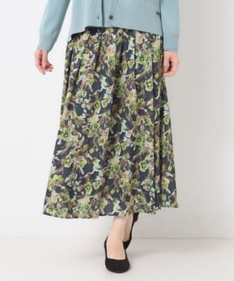＜CORDIER (Women)＞【Ｓ～３Ｌサイズ／セットアップ】レーヌプリントスカート（２００２４３５５２５）