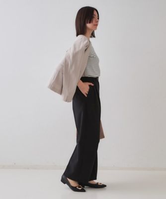 ストレッチタックワイドパンツ【洗濯機洗い可】（２００２４３５８７２）
