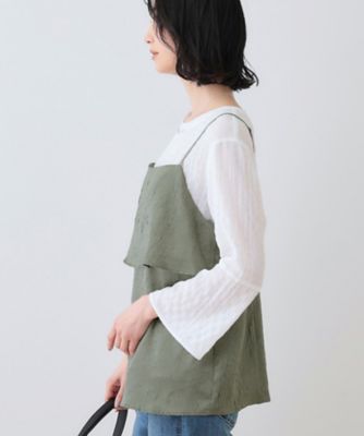 春ＳＡＬＥ！【２点セット／洗える】カセット服　キャミ＆ブラウス　セットトップス（２００２４３５９５８）