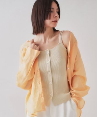 《美人百花掲載》ショートカーディガン×リブキャミソール【洗濯機洗い可／抗ピル】（２００２４３６３０５）