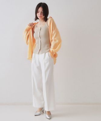 《美人百花掲載》ショートカーディガン×リブキャミソール【洗濯機洗い可／抗ピル】（２００２４３６３０５）