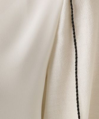 数量は多 洗える／刺しゅうディテール】袖デザインブラウス トップス