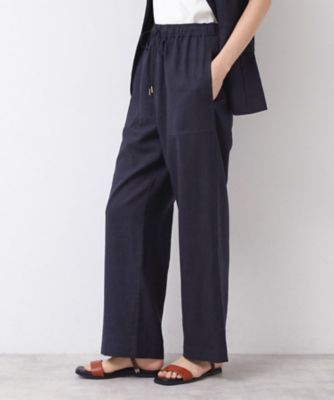 【セットアップ可能・ウエストゴム・洗える】リネンブレンドポケット付パンツ（Ｓ～Ｌ）（２００２４３６７８１）