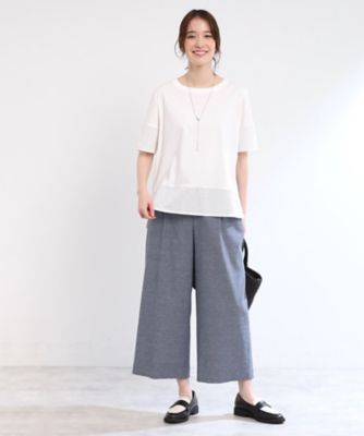 【Ｅ‐ＱＵＡＬＩＴＹ／手洗い可】コットンレースドッキングＴシャツ（２００２４３７０８２）