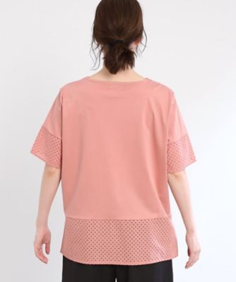 【Ｅ‐ＱＵＡＬＩＴＹ／手洗い可】コットンレースドッキングＴシャツ（２００２４３７０８２）