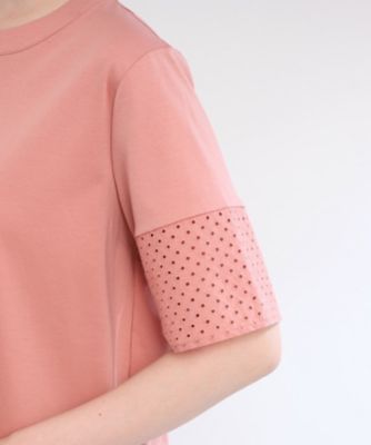 【Ｅ‐ＱＵＡＬＩＴＹ／手洗い可】コットンレースドッキングＴシャツ（２００２４３７０８２）