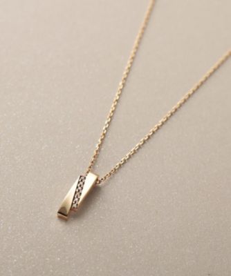Ｋ１０ダイヤモンド　シフテッドレクタングル　ネックレス（２００２４３７０９３）