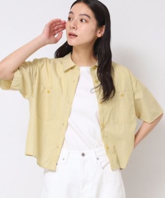 【洗える】クロップド丈シャツ（ＸＳ～Ｌ）（２００２４３７６３３）
