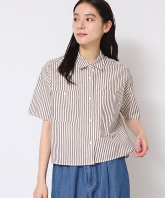 【洗える】クロップド丈シャツ（ＸＳ～Ｌ）（２００２４３７６３３）