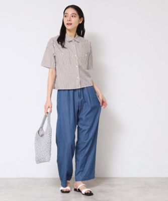 【洗える】クロップド丈シャツ（ＸＳ～Ｌ）（２００２４３７６３３）