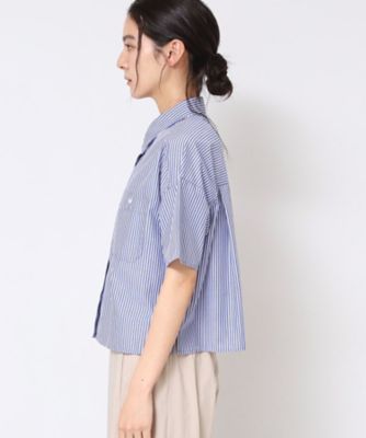 【洗える】クロップド丈シャツ（ＸＳ～Ｌ）（２００２４３７６３３）