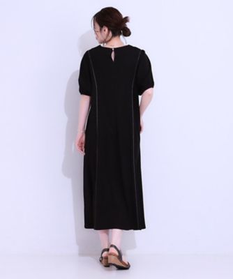【ひんやり／Ｓ－ＬＬ】微配色ラインですっきり見え　大人のためのワンピース（２００２４３７９２９）