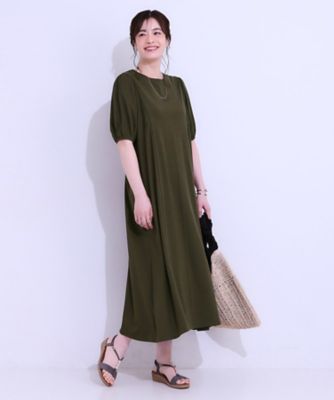 【ひんやり／Ｓ－ＬＬ】微配色ラインですっきり見え　大人のためのワンピース（２００２４３７９２９）