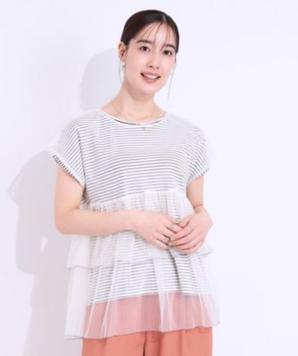 【２点セット】Ｔシャツ＋チュールトップス（２００２４３７９３０）