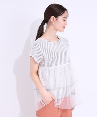 【２点セット】Ｔシャツ＋チュールトップス（２００２４３７９３０）