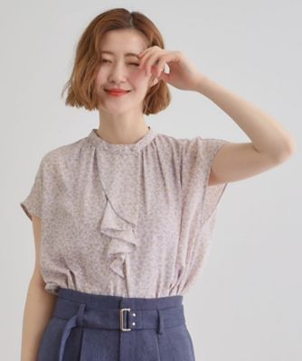 SOOR PLOOM フリルブラウス　ベージュ　2/3y バンドカラーフリルブラウス【韓国ファッション】【春夏新商品