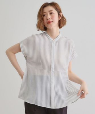 ＜GROVE (Women)＞きちんと感もこなれ感も１枚で叶う　優秀ペプラムシャツブラウス（２００２４３８２７０）