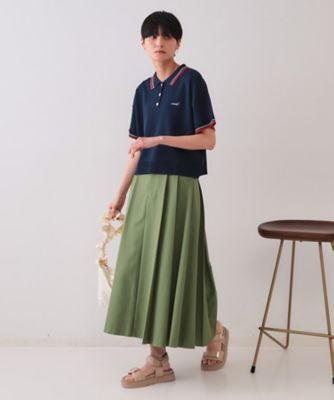 ロゴ刺繍ポロニット【洗濯機洗い可／抗ピル】（２００２４３９１５２）