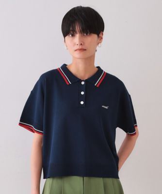 ロゴ刺繍ポロニット【洗濯機洗い可／抗ピル】（２００２４３９１５２）